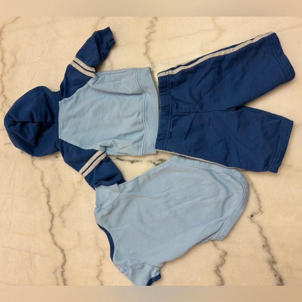 Faded Glory Blue Baby Clothing Set